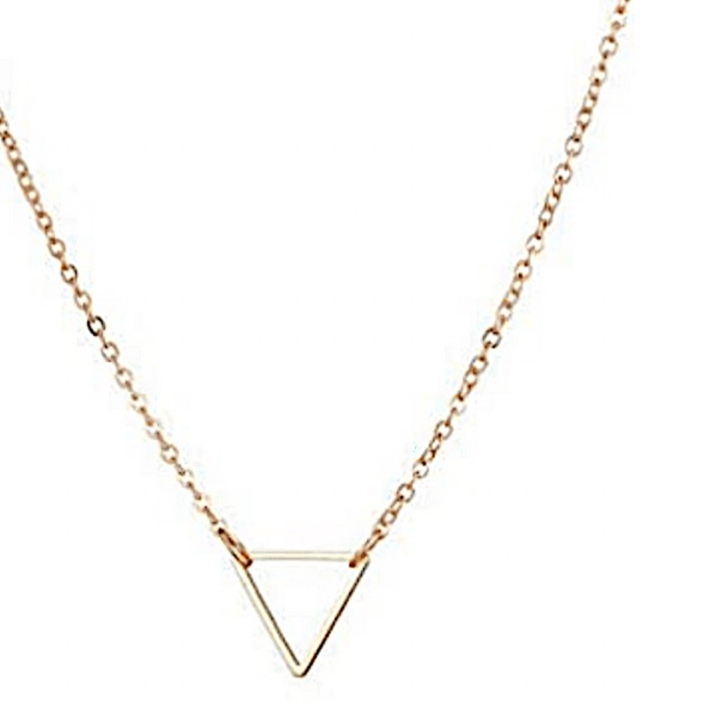 Small triangle gold necklace